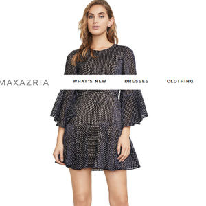 BCBG Baylee Velvet Burnout Dress